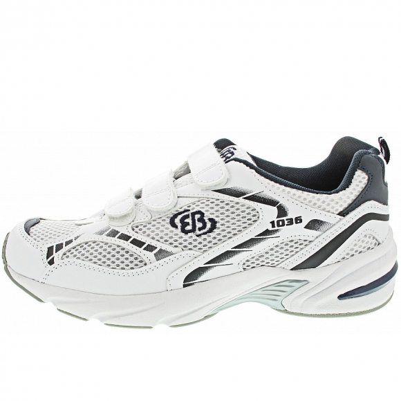 Brütting Herren Force V Klettschuh In Weiss-Blau-Silber