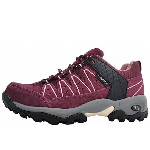 Brütting Damen Mount Pinos Low Wanderschuh In Bordeaux/Rosa 3121
