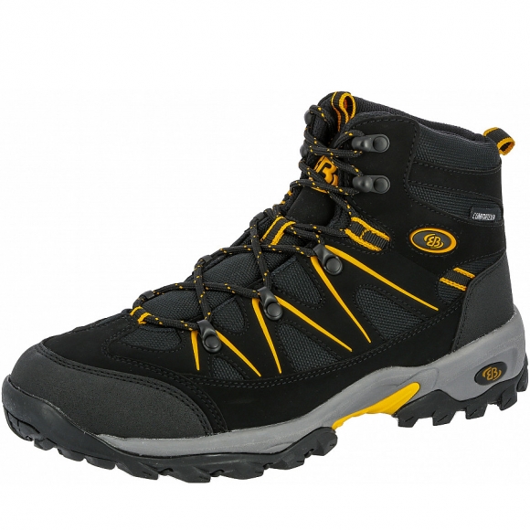 Brütting Herren Mr. Hunter High Trekkingschuh In Schwarz Gelb