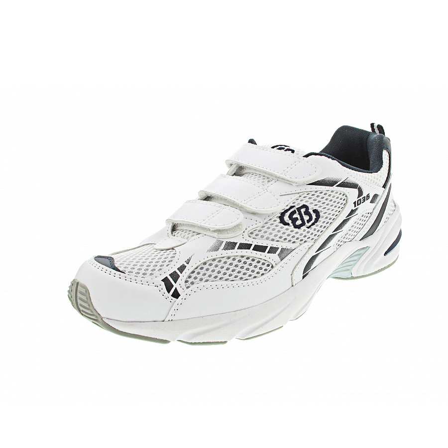 Brütting Herren Force V Klettschuh In Weiss-Blau-Silber