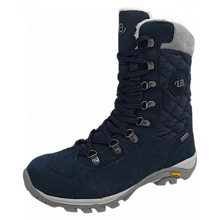 Brütting Damen Fenella Schnürstiefel In Marine/Grau 1260