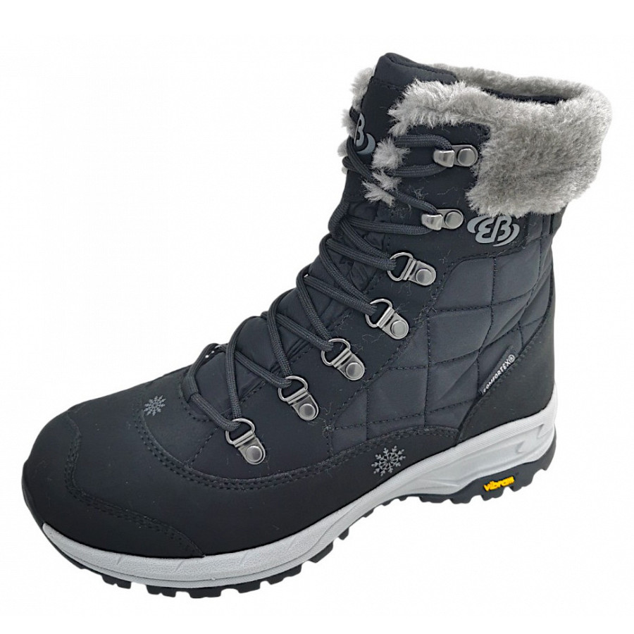 Brütting Damen Himalaya Schnürstiefel In Schwarz/Grau 7019