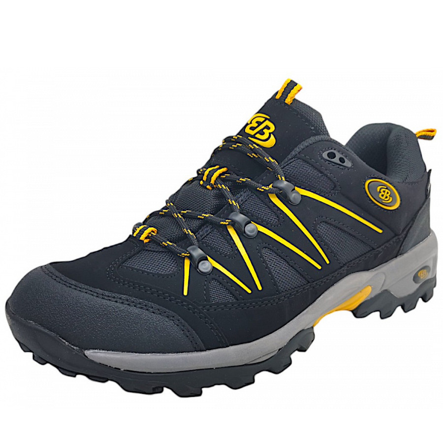 Brütting Herren Mount Hunter Low Wanderschuh In 7080 Schwarz/Gelb