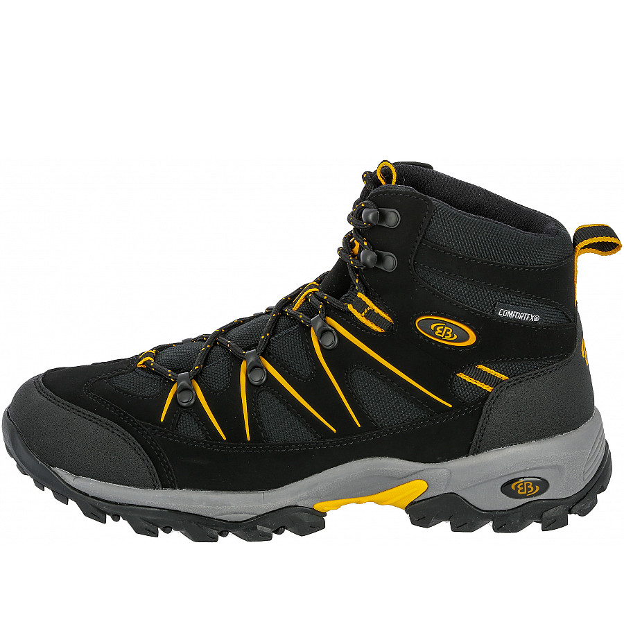 Brütting Herren Mr. Hunter High Trekkingschuh In Schwarz Gelb