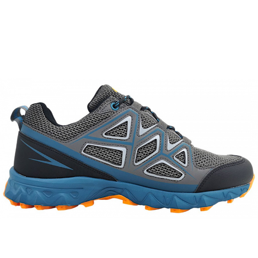 Brütting Damen Power Wanderschuh In Grau/Petrol/Orange